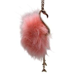 Rare Kate Spade Fluffy Flamingo 🦩 necklace & earrings